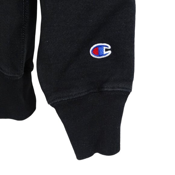 Champion Reverse Weave Black Pullover Hoodie Sweatshirt Men Size L - Picture 2 of 11
